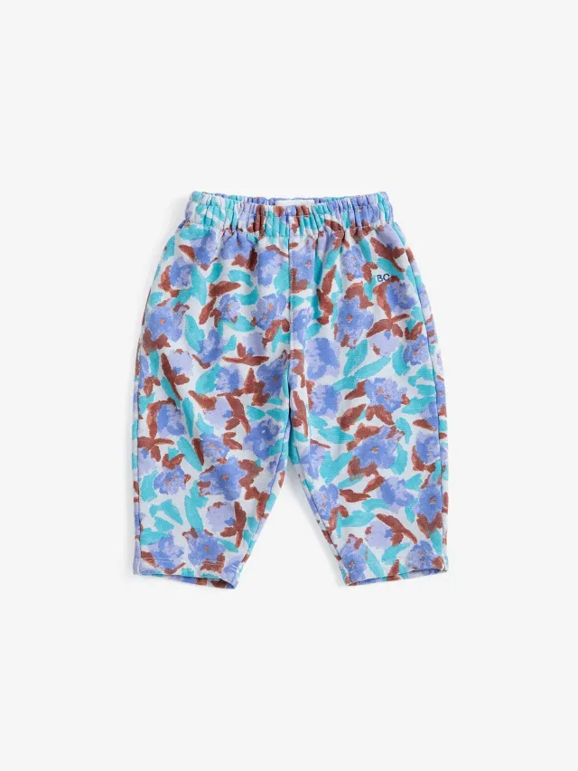 Bobo Choses Watercolor joggingbukser offwhite 12M økologisk