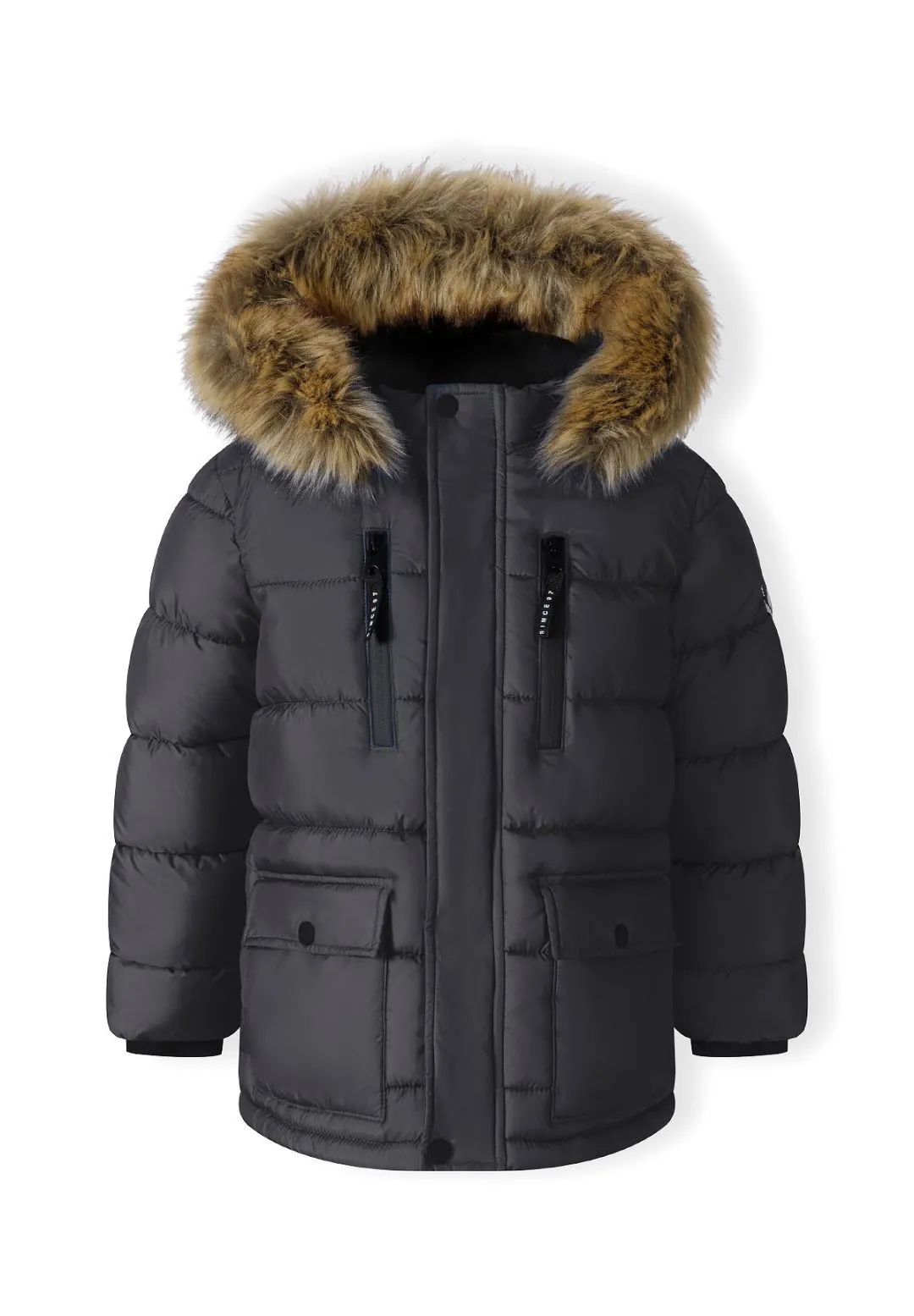 Minoti 45249 parka grå foret til drenge