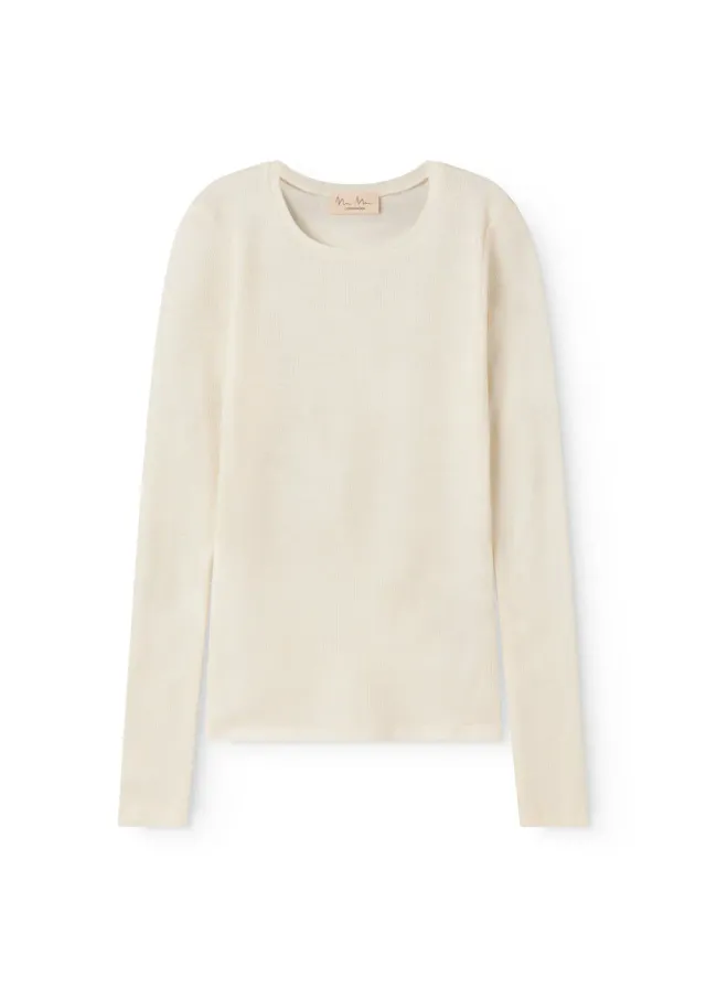 MarMar Copenhagen Tamra W Uld Rib Bluse Natural uld