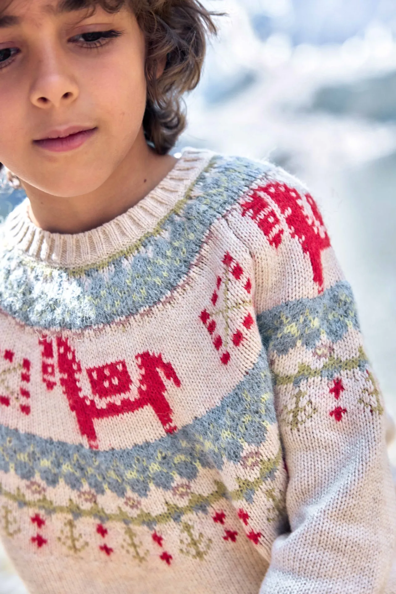 Bonton Mychristmas Mouton pullover ecru dyr