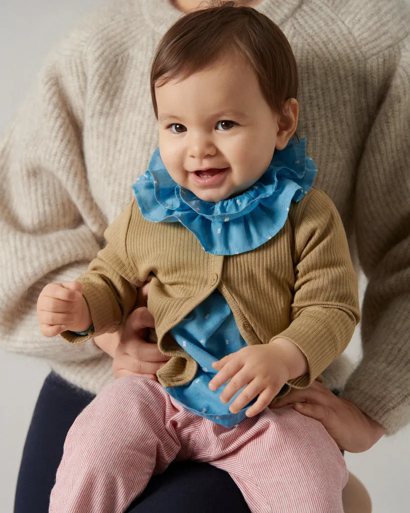 MarMar Tonella bluse Clear Blue Dobby 6M broderi