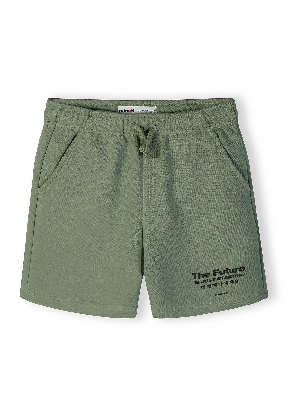 Minoti 44793 sæt til drenge oliven t-shirt shorts