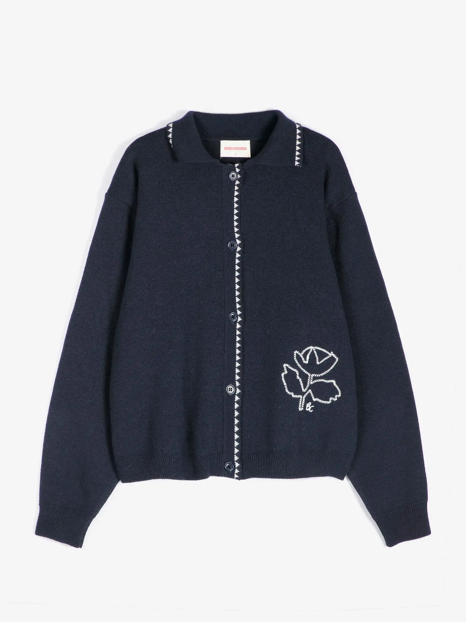 Bobo Choses Vibrant Flower cardigan midnight blue uld