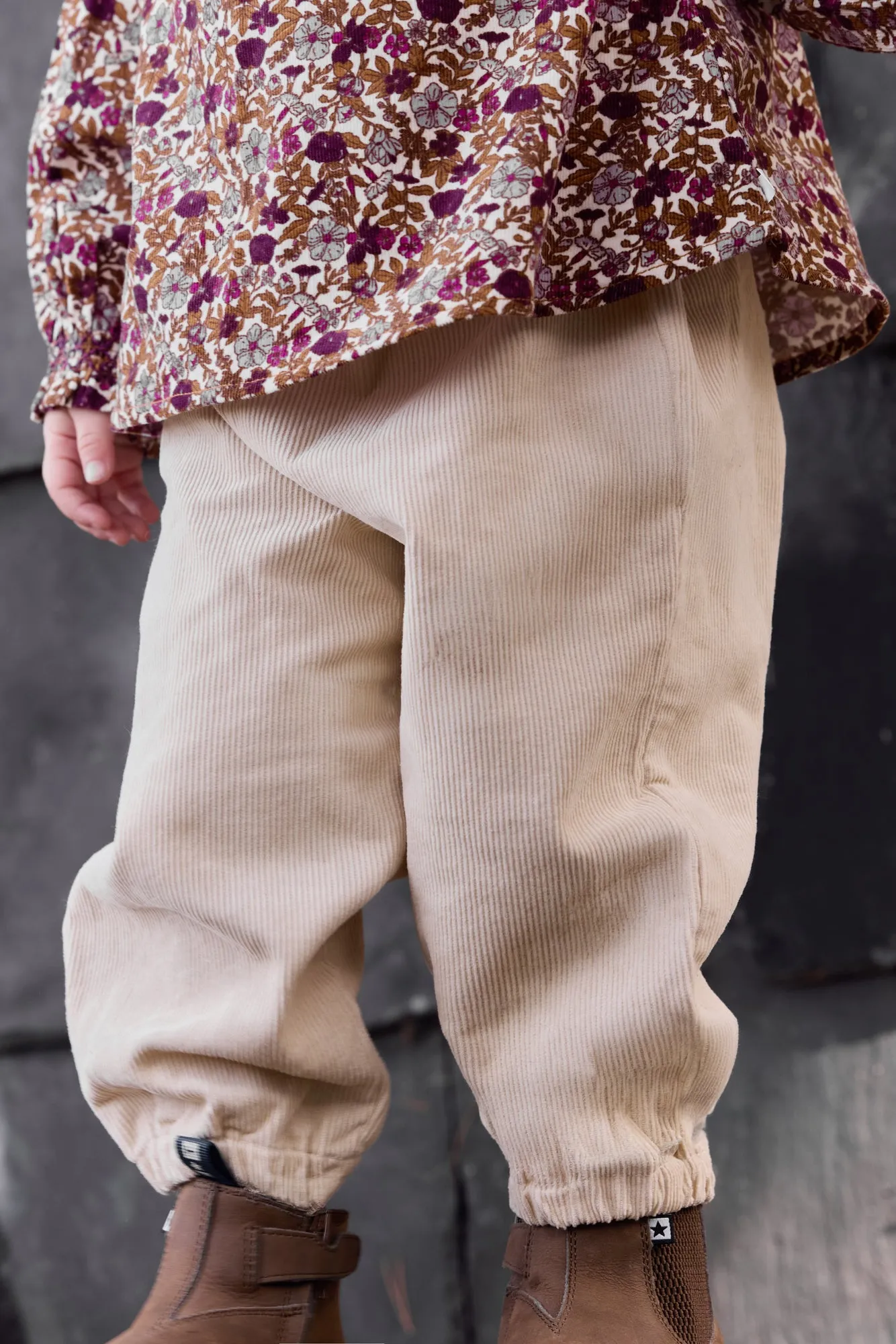Bonton Biscotte bukser Milk bomuldsvelour