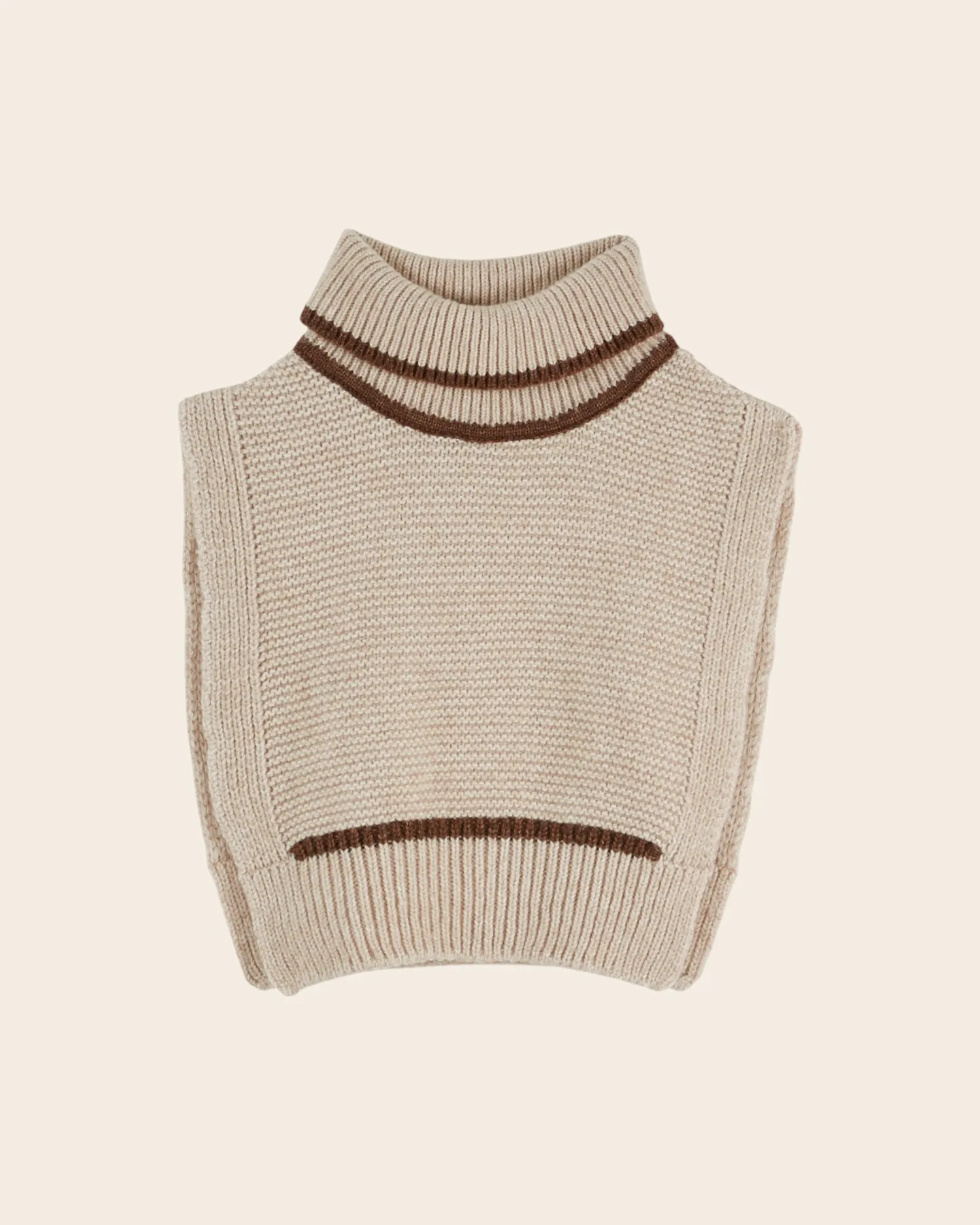 Emile et Ida rullekrave beige merinould 29x41 cm