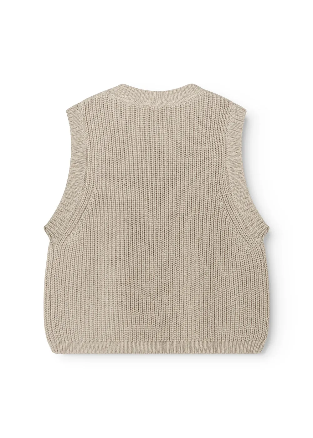 MarMar Taju strikvest Barely Beige ribstrik