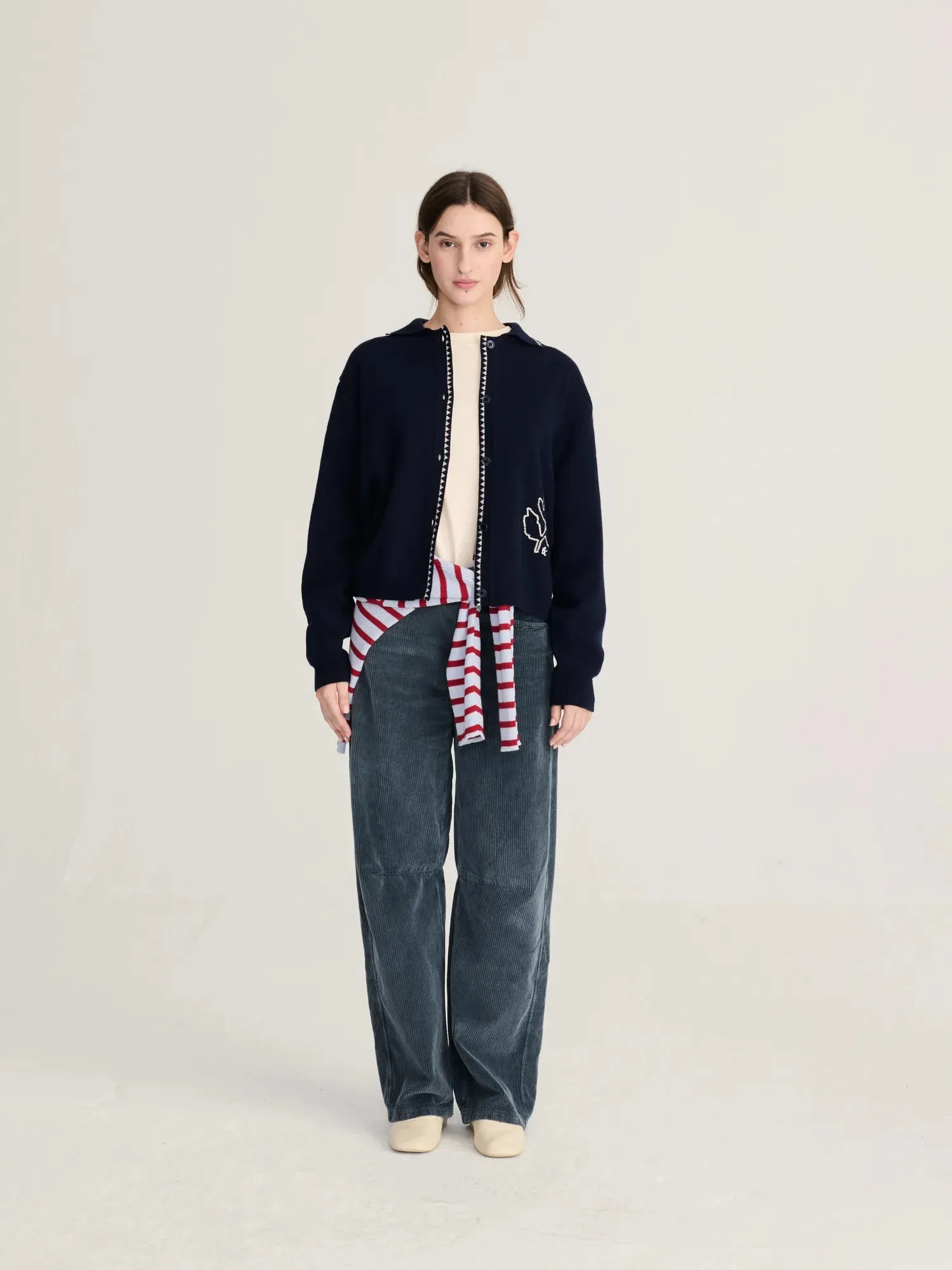 Bobo Choses Vibrant Flower cardigan midnight blue uld
