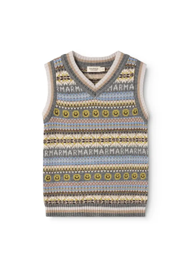 MarMar Taj strikvest Fair Isle bomuldsuld