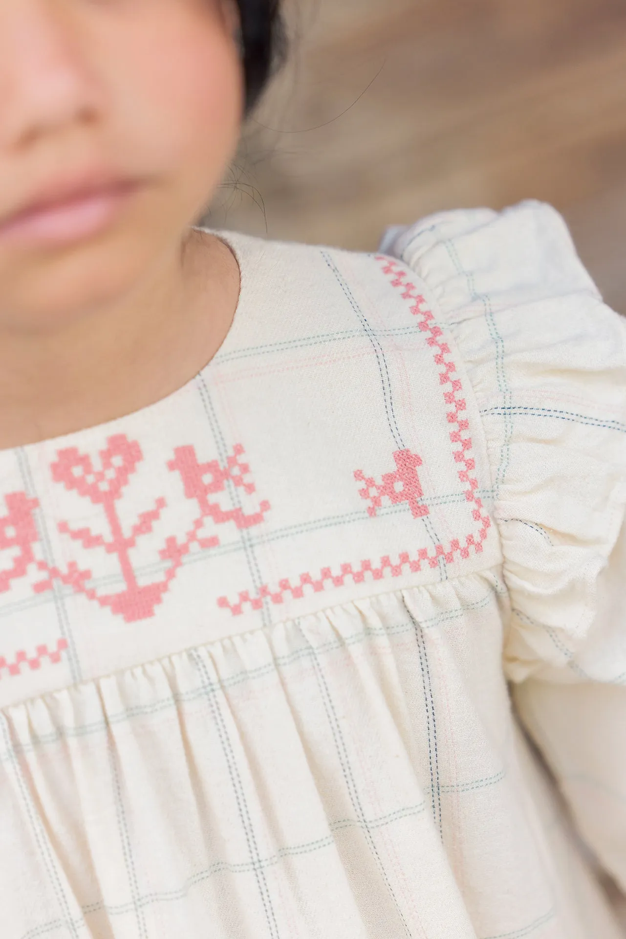 Bonton Delia Carreau Winter kjole ternet 2-14 år