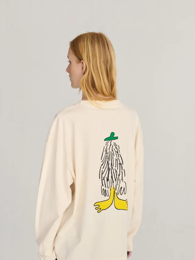 Bobo Choses Hidden Monster T-shirt offwhite økologisk