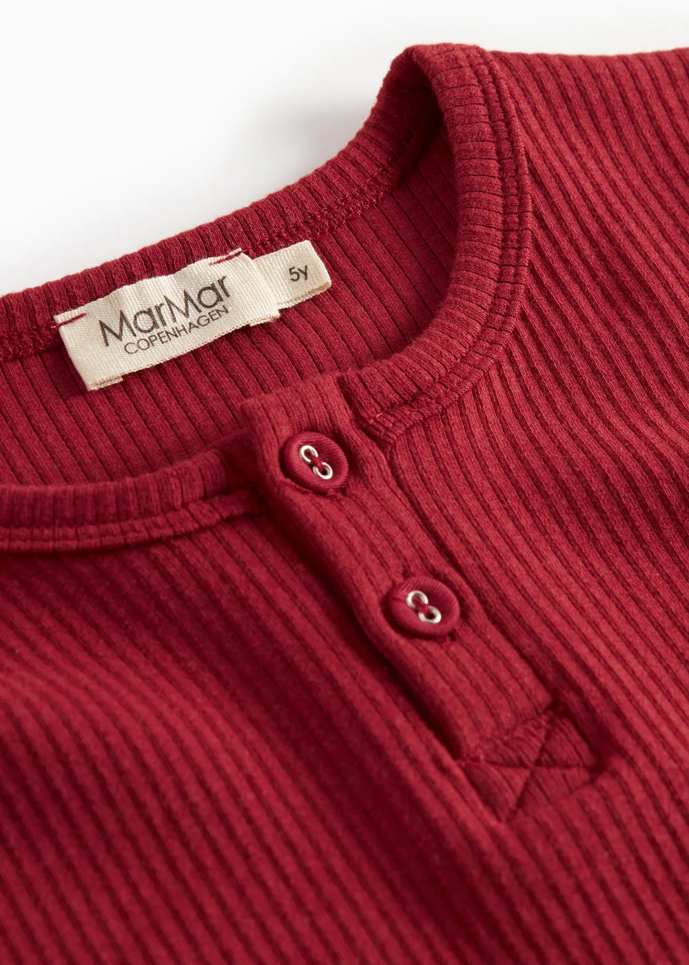 MarMar Tee LS langærmet t-shirt Hibiscus Red modal