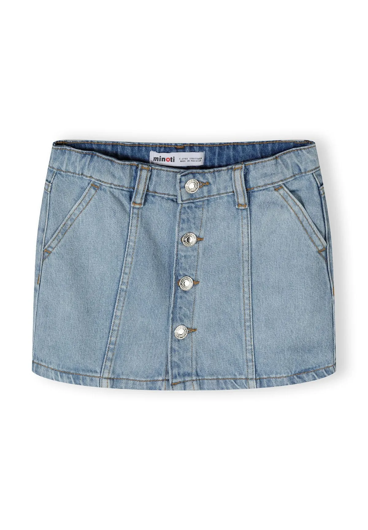 Minoti 42722 Denimnederdel til piger lyseblå