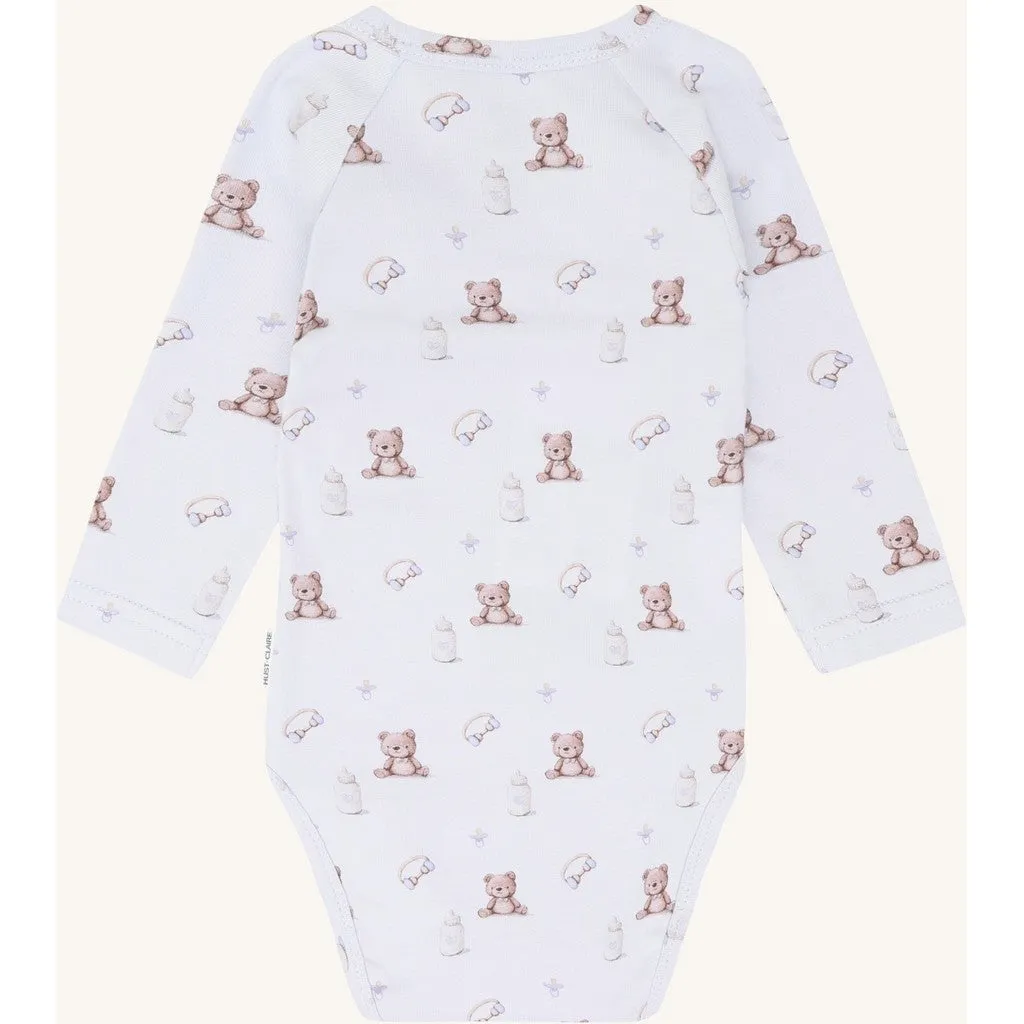 Hust & Claire Bing Teddy body A Bit Blue lang ærme