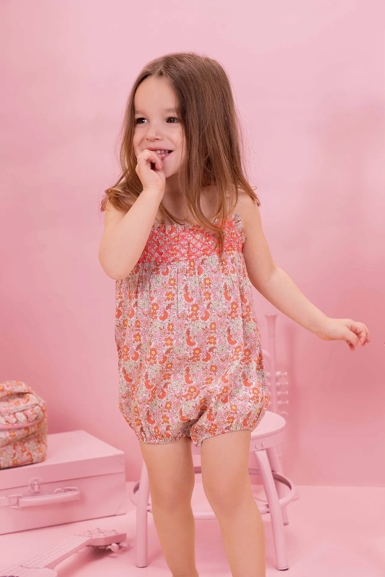 Bonton Calina Fleur Vintage buksedragt rosa