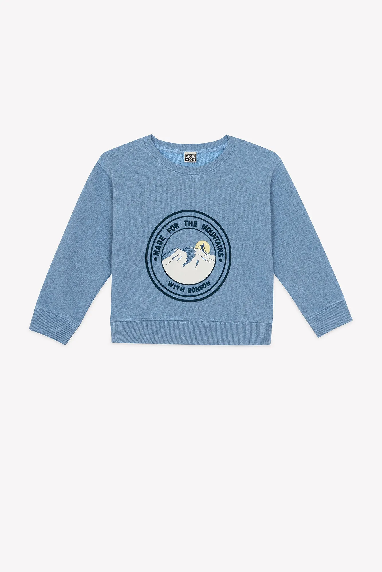 Bonton Smile Mountain sweatshirt blå bomuld