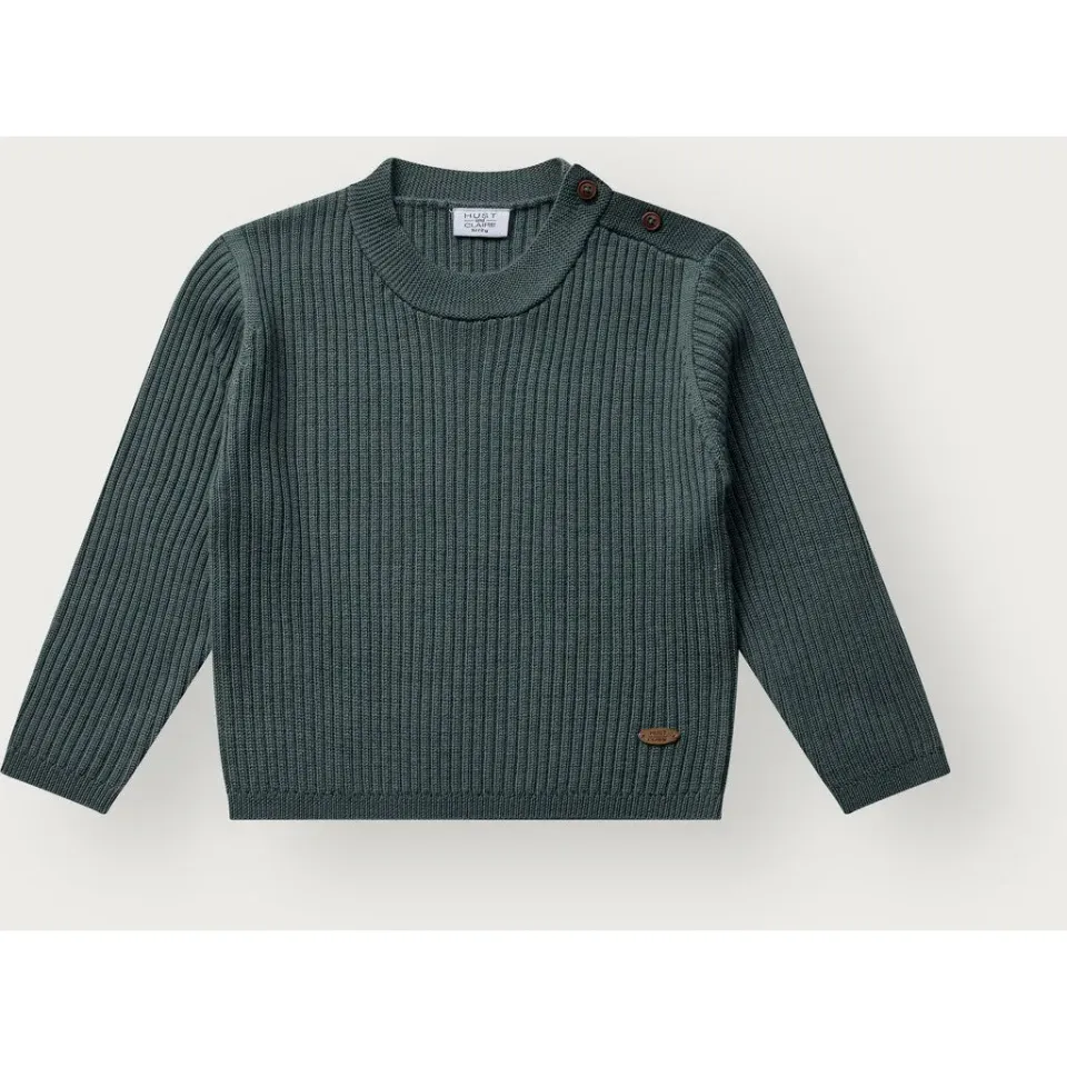 Hust & Claire HCPil pullover balsam green merinould