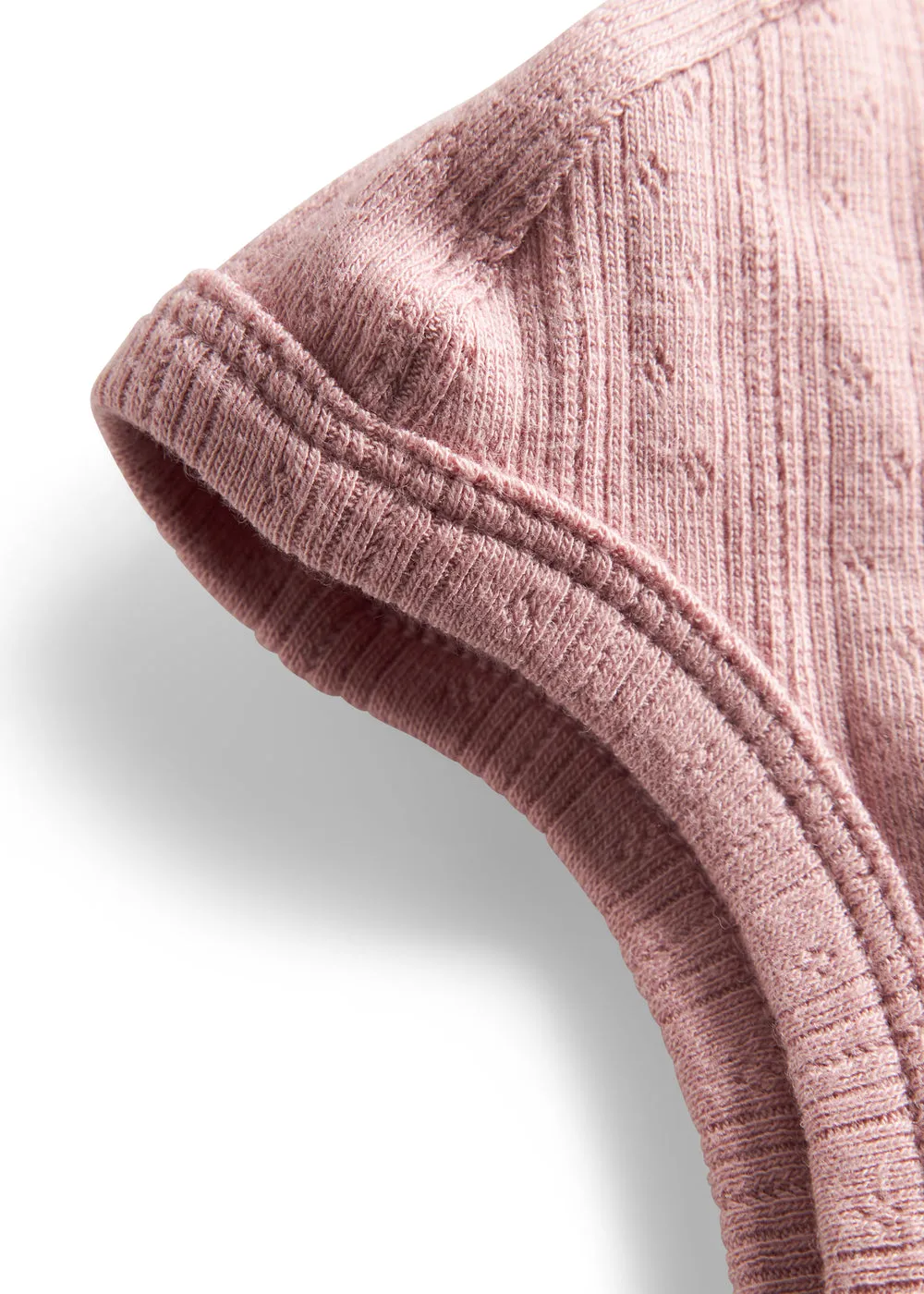 MarMar Hoody babyhjelm Soft Berry modal pointelle