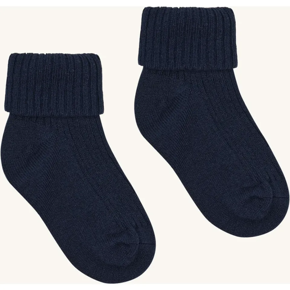 Hust & Claire Flosi strømper More Navy 2-pak uld