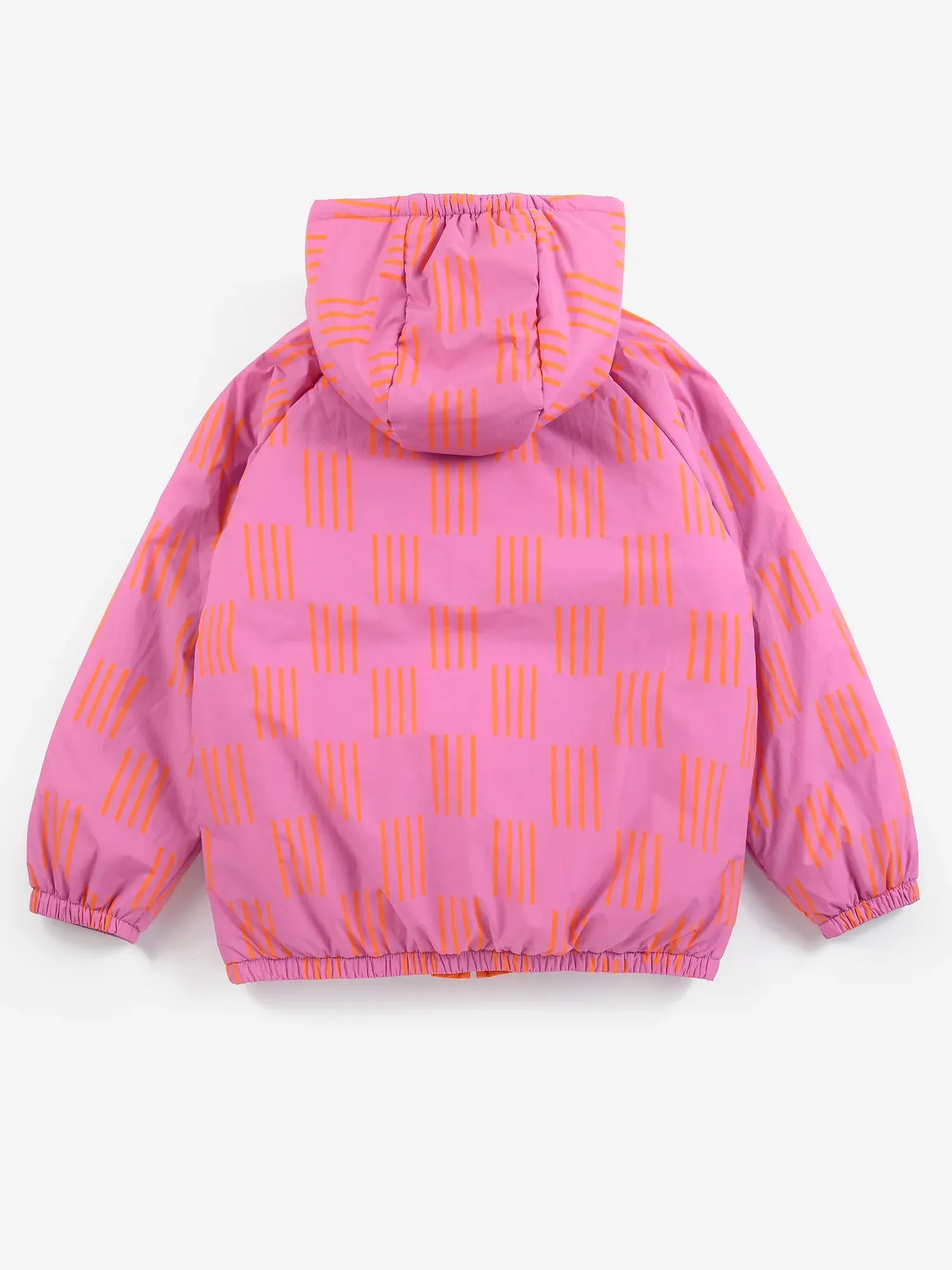Bobo Choses Almost Moiré all over reversible anorak fuchsia