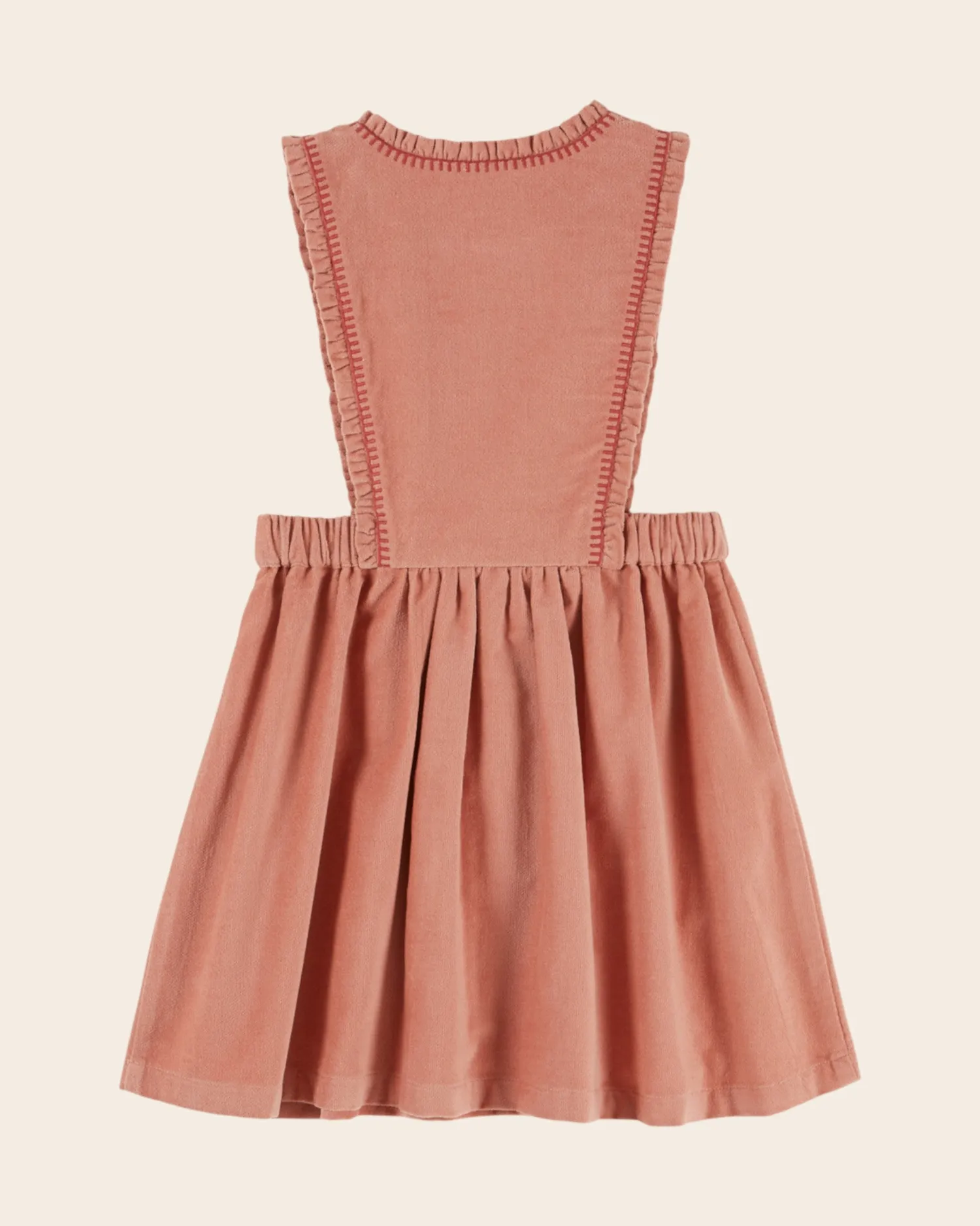 Emile et Ida Sakura forklædekjole rosa velour