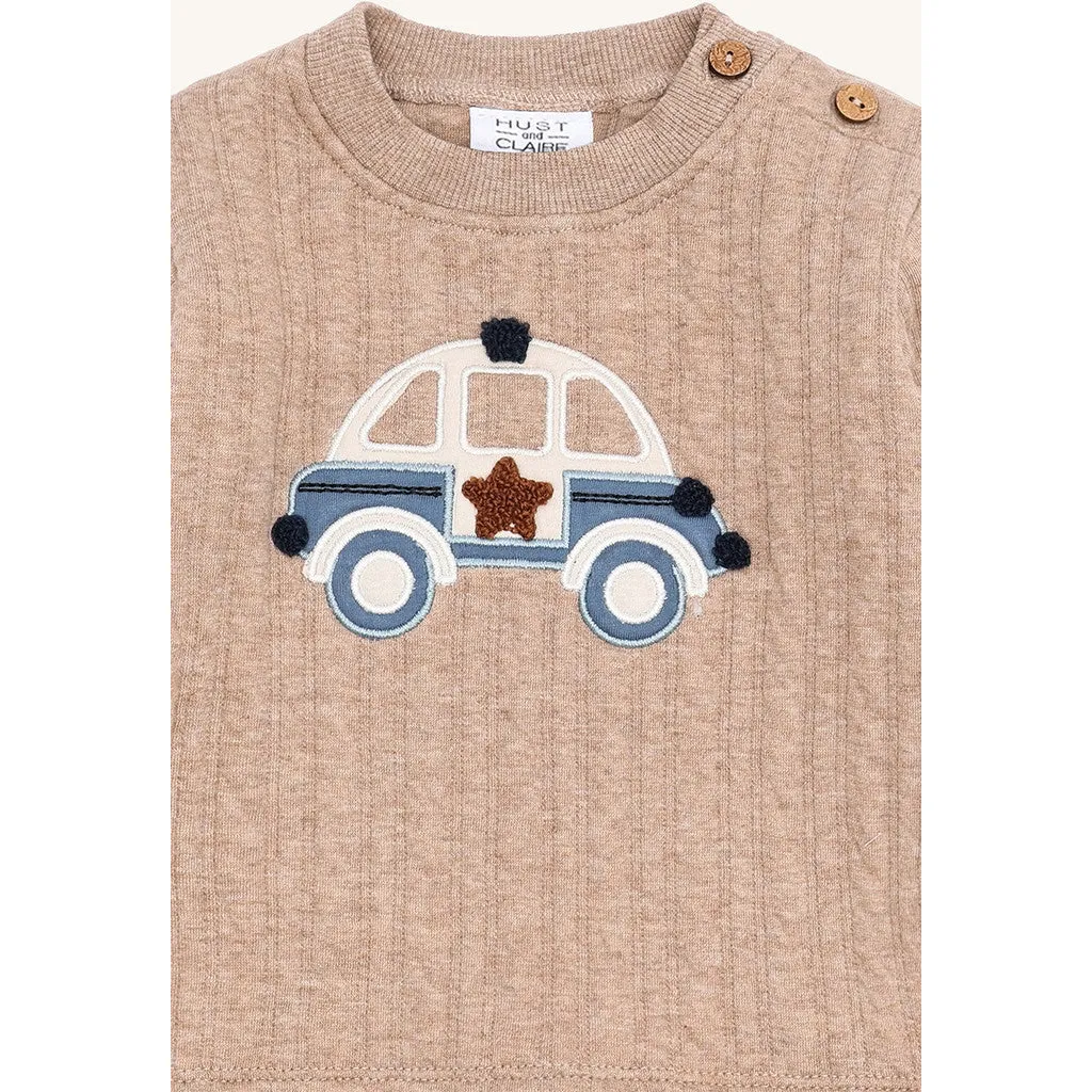 Hust & Claire HCSofus Policecar sweatshirt biscuit