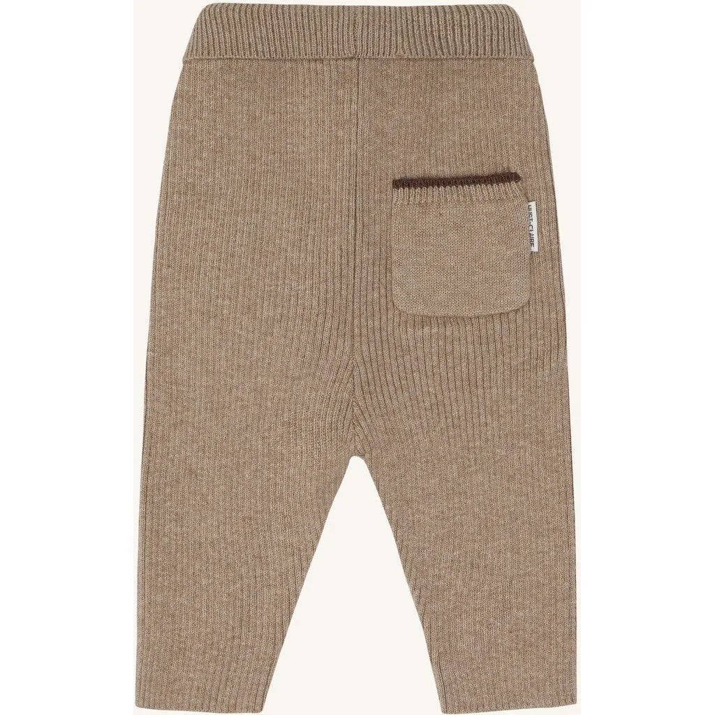 Hust & Claire Ger Rib leggings biscuit økologisk