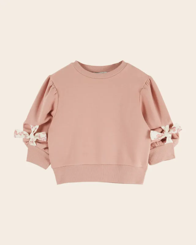 Emile et Ida Manches noeud sweatshirt rosa sløjfe