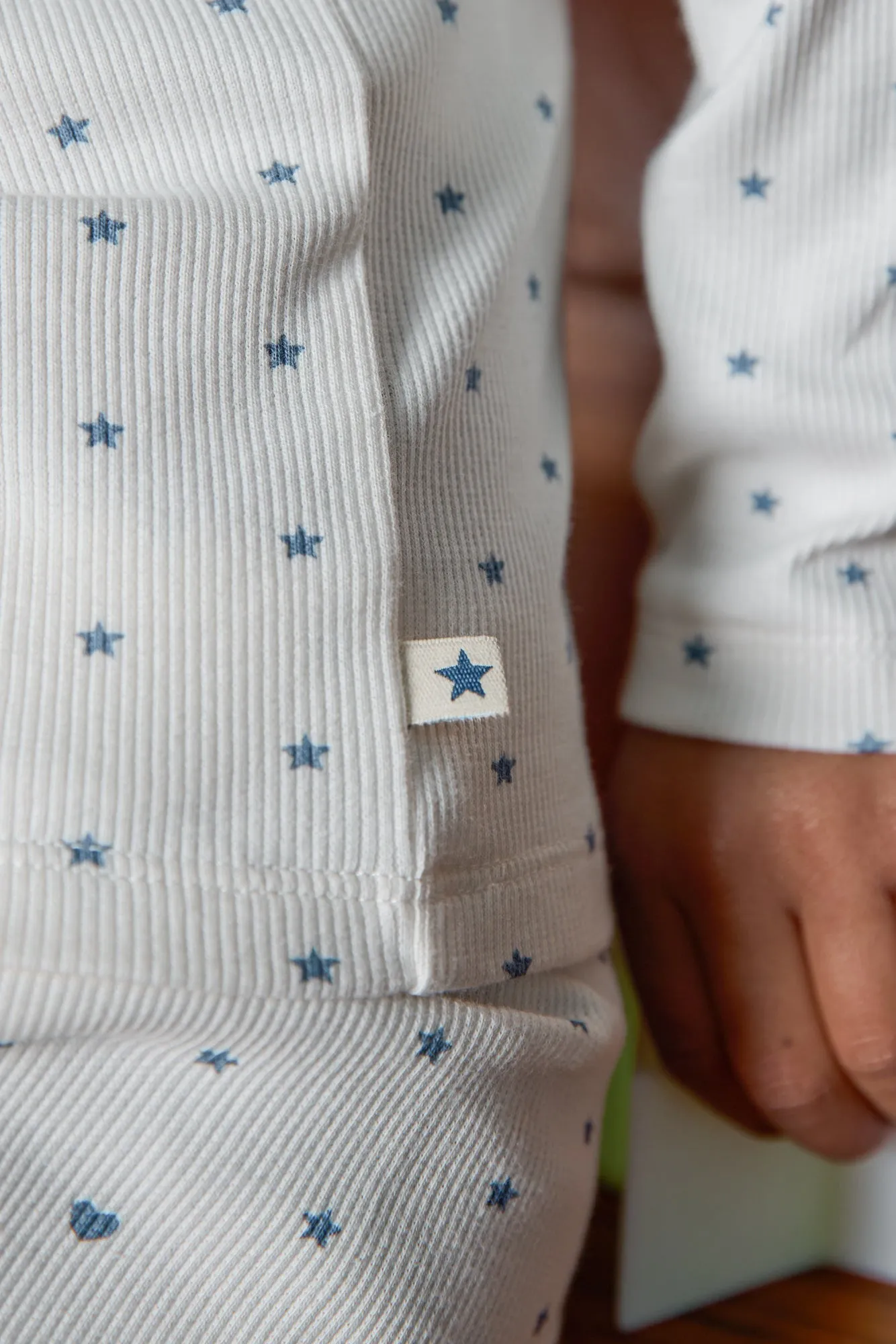 Bonton Polochon børnepyjamas blå stjerneprint