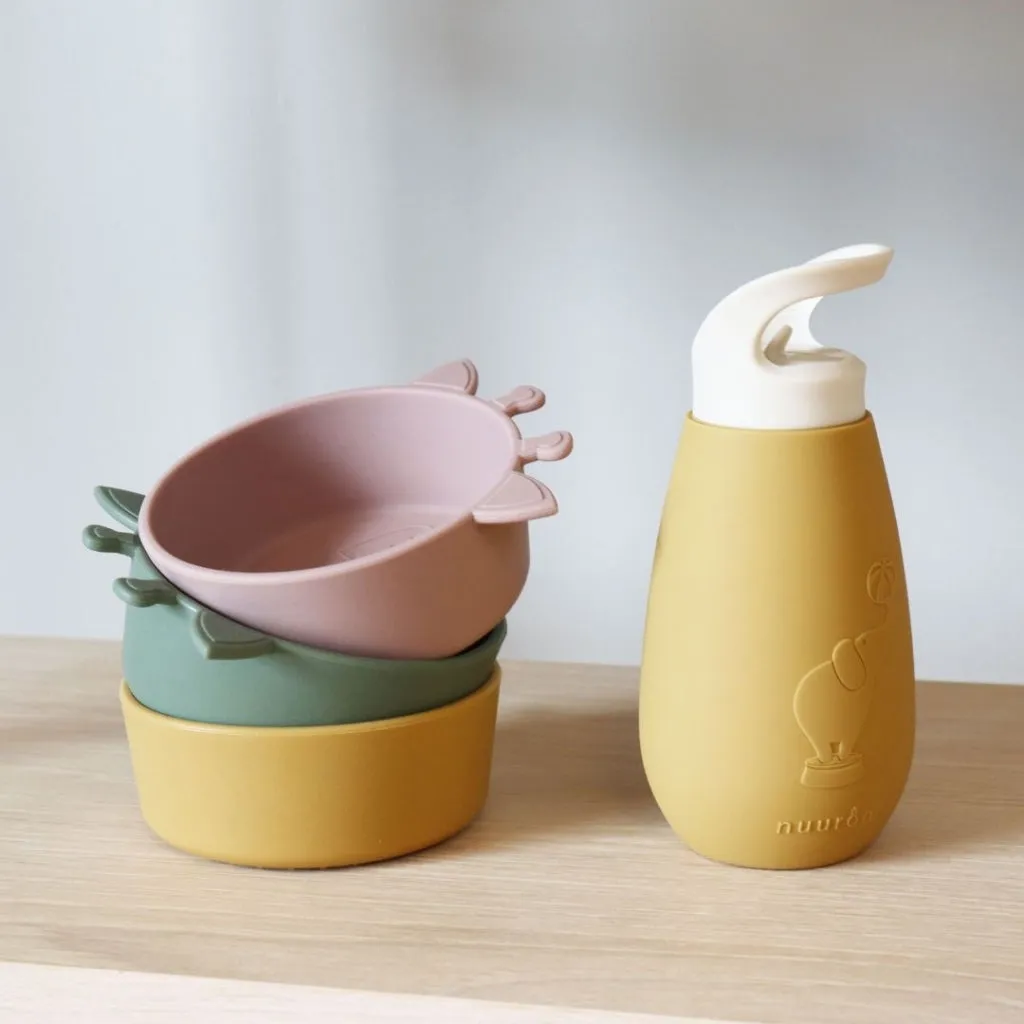 nuuroo Alex dyb tallerken 2-pak Dusty yellow silikone