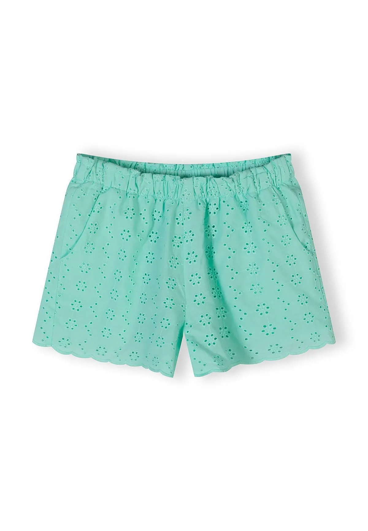 Minoti 44657 sæt lysegrøn top shorts