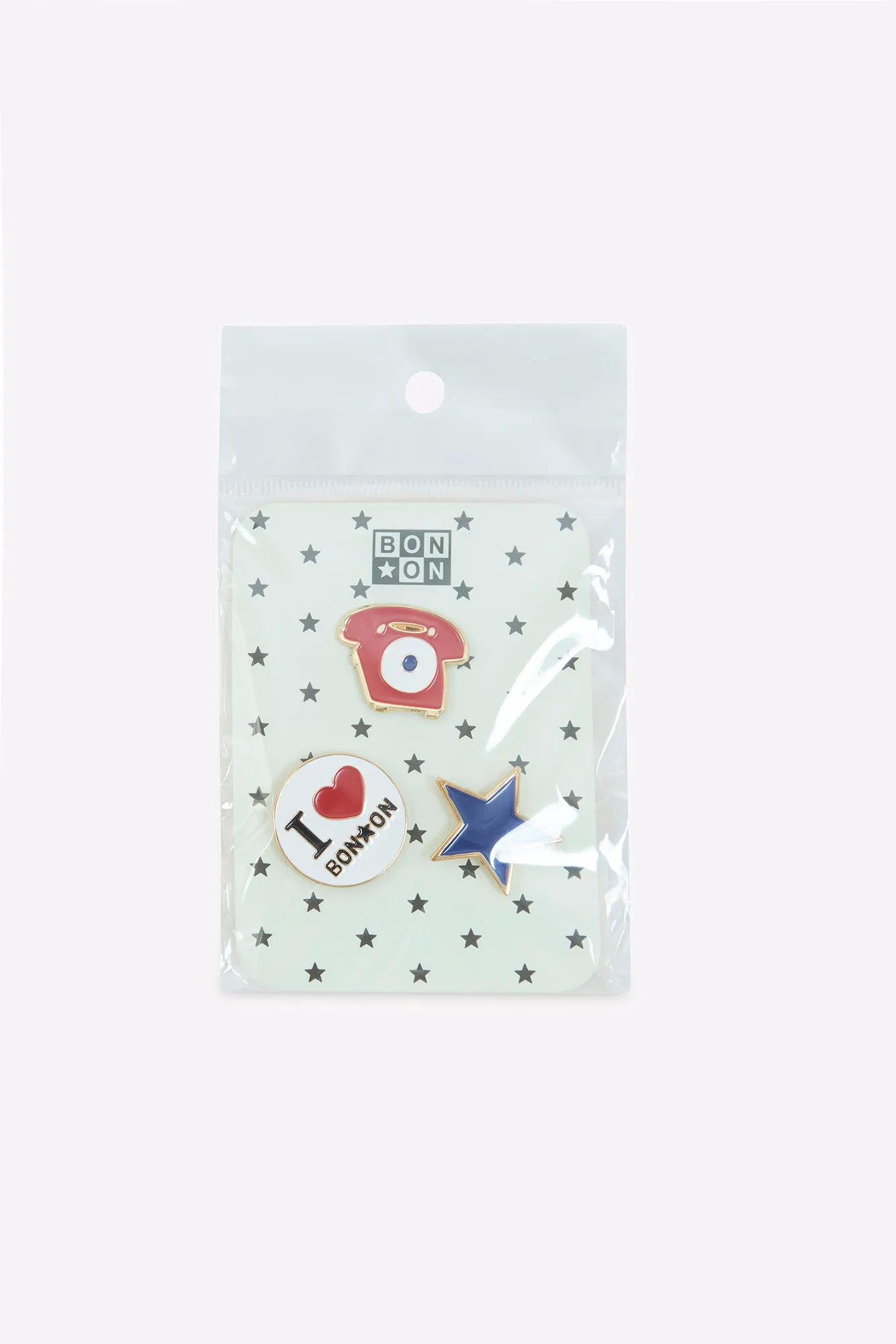 Bonton I Love Bonton pins 3-pak retro