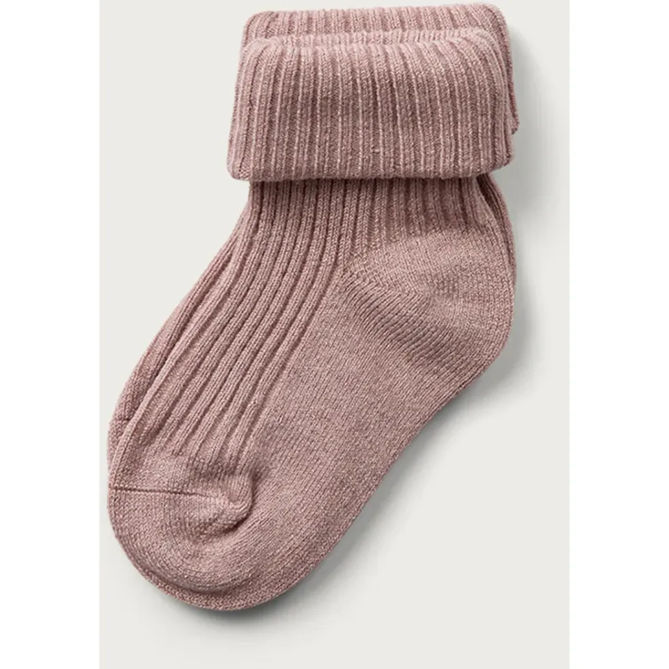 Hust & Claire HCFlosi Strømper 2-pak dusty rose uld