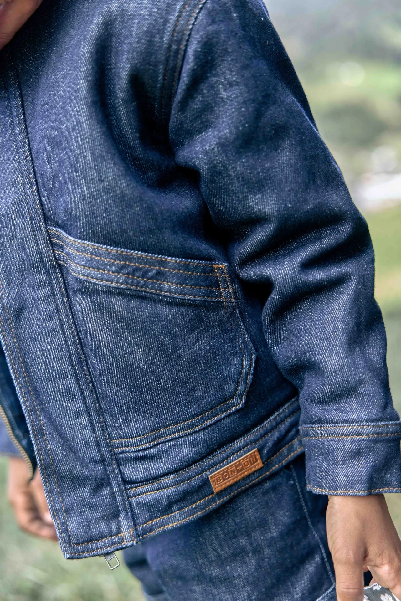 Bonton Mao jakke denim rå 2A