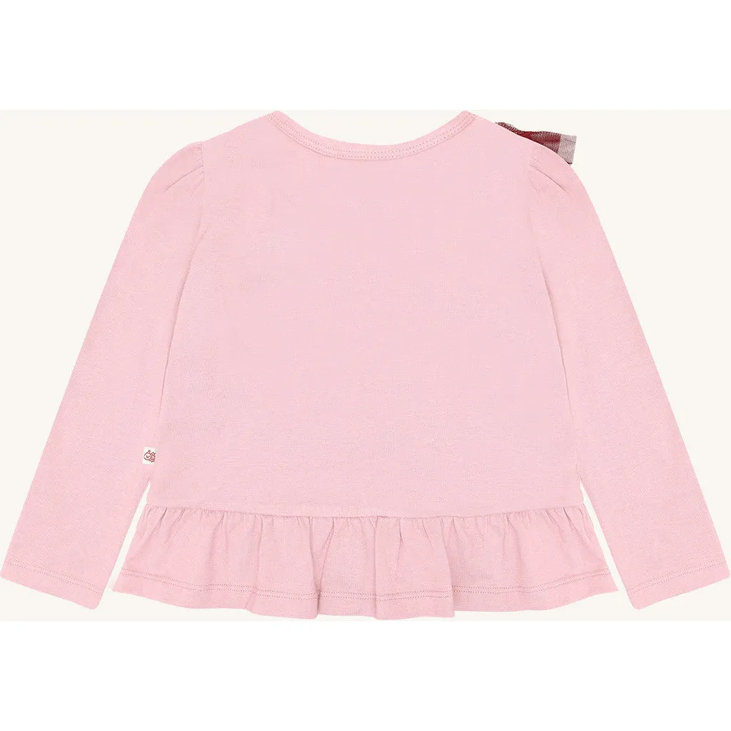 Hust & Claire Alma Swan langærmet bluse Heather bomuld