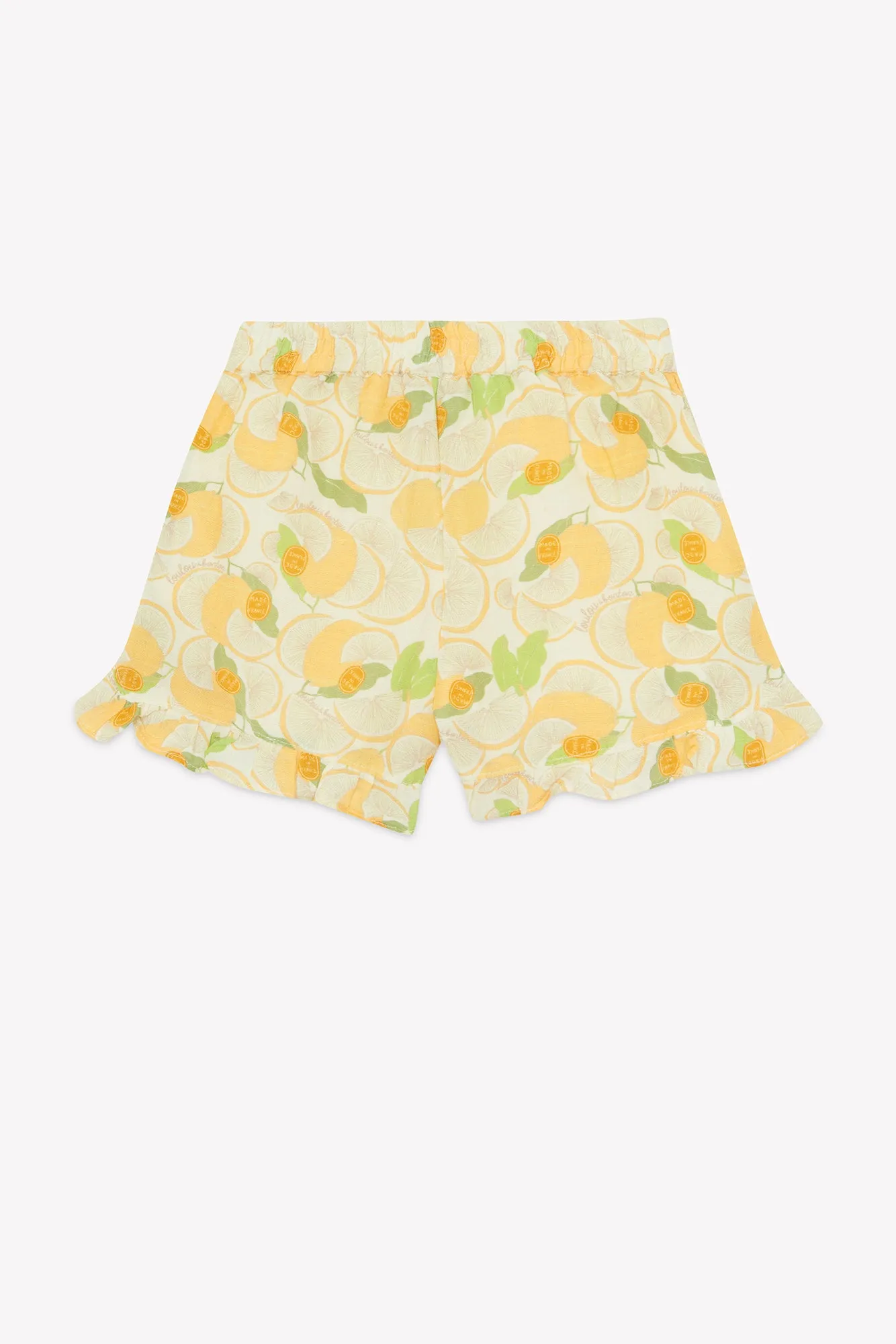 Bonton Limone Loulou shorts gul citrontryk bomuld