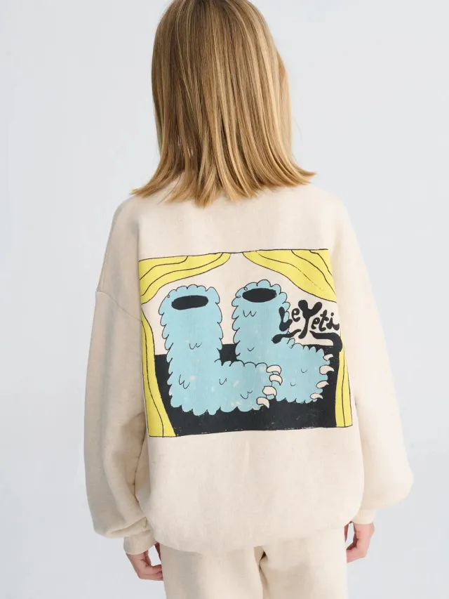 Bobo Choses Monster Boots sweatshirt beige bomuld