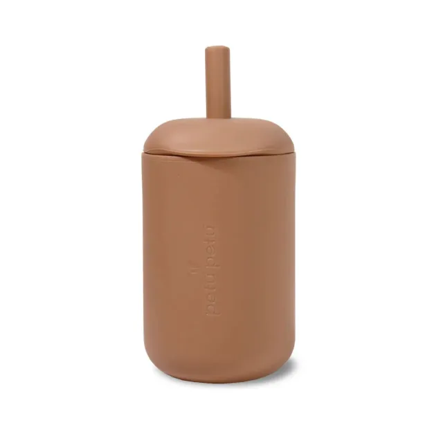 Petu Petu Eli silikone kop med sugerør Caramel