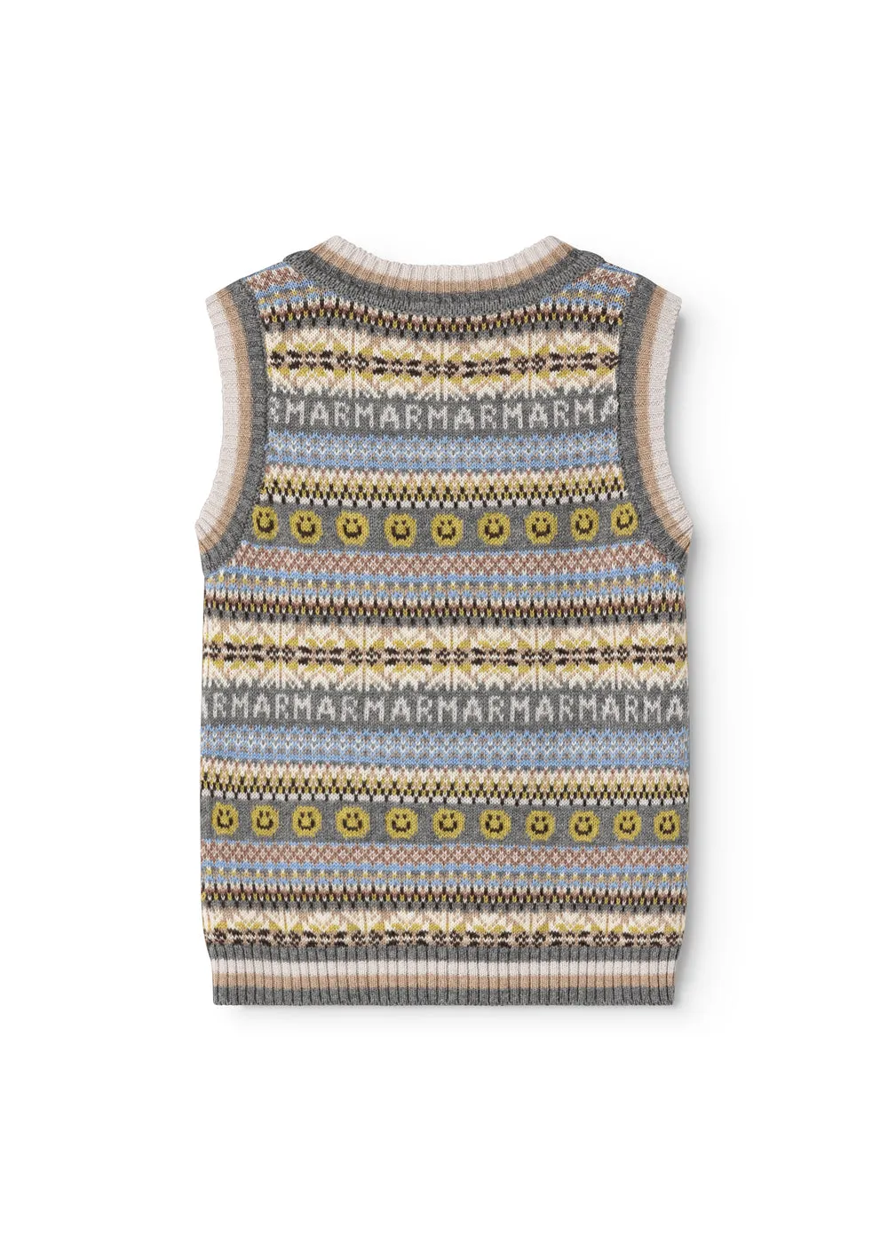 MarMar Taj strikvest Fair Isle bomuldsuld