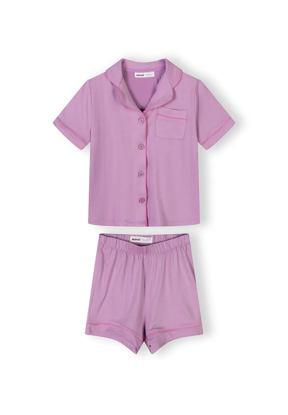 Minoti 44907 pyjamas til piger 2-pak rosa lilla