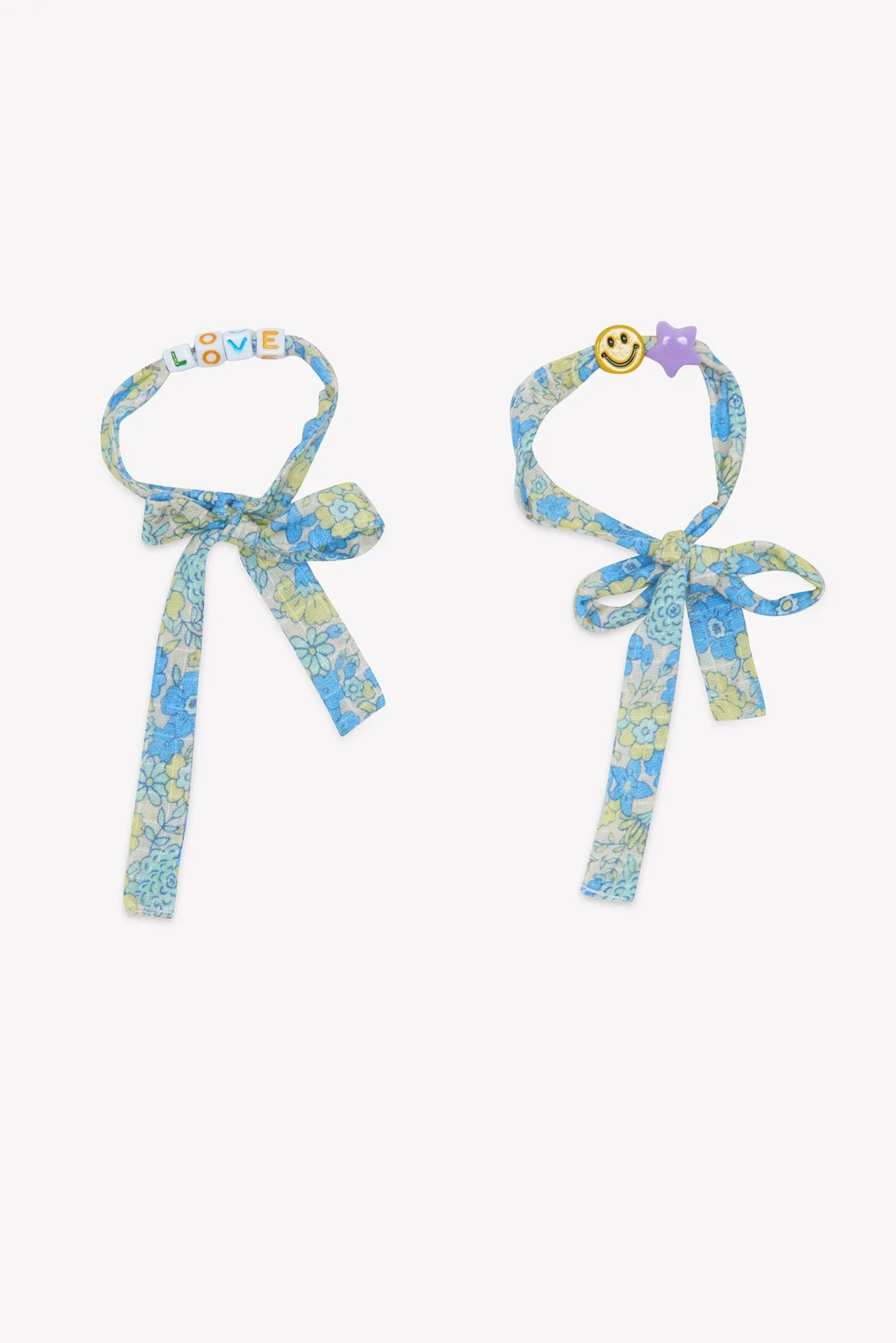 Bonton Fleurs Vintage armbånd 2-pak blå bomuld