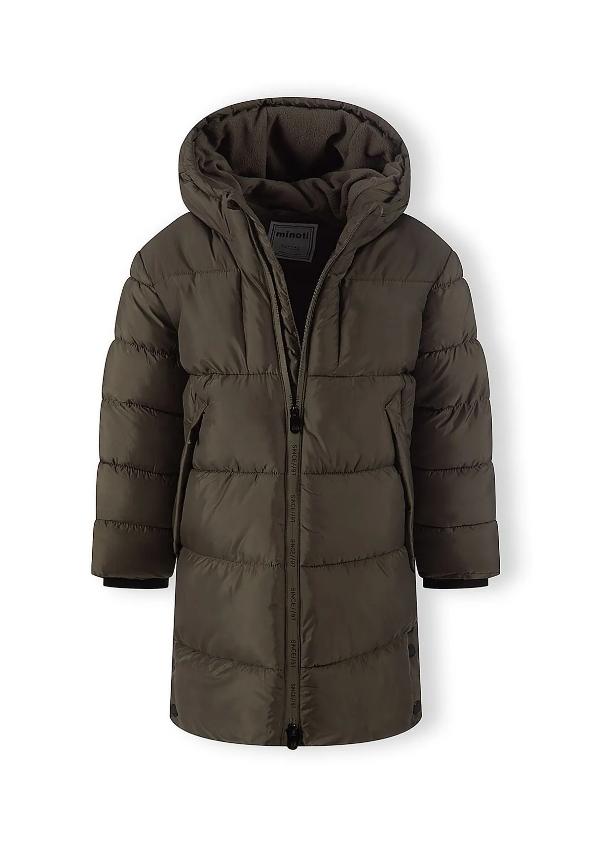 Minoti 45254 steppmantel quiltet fleece khaki