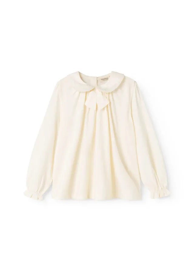 MarMar Tielle bluse Gentle White økologisk bomuld