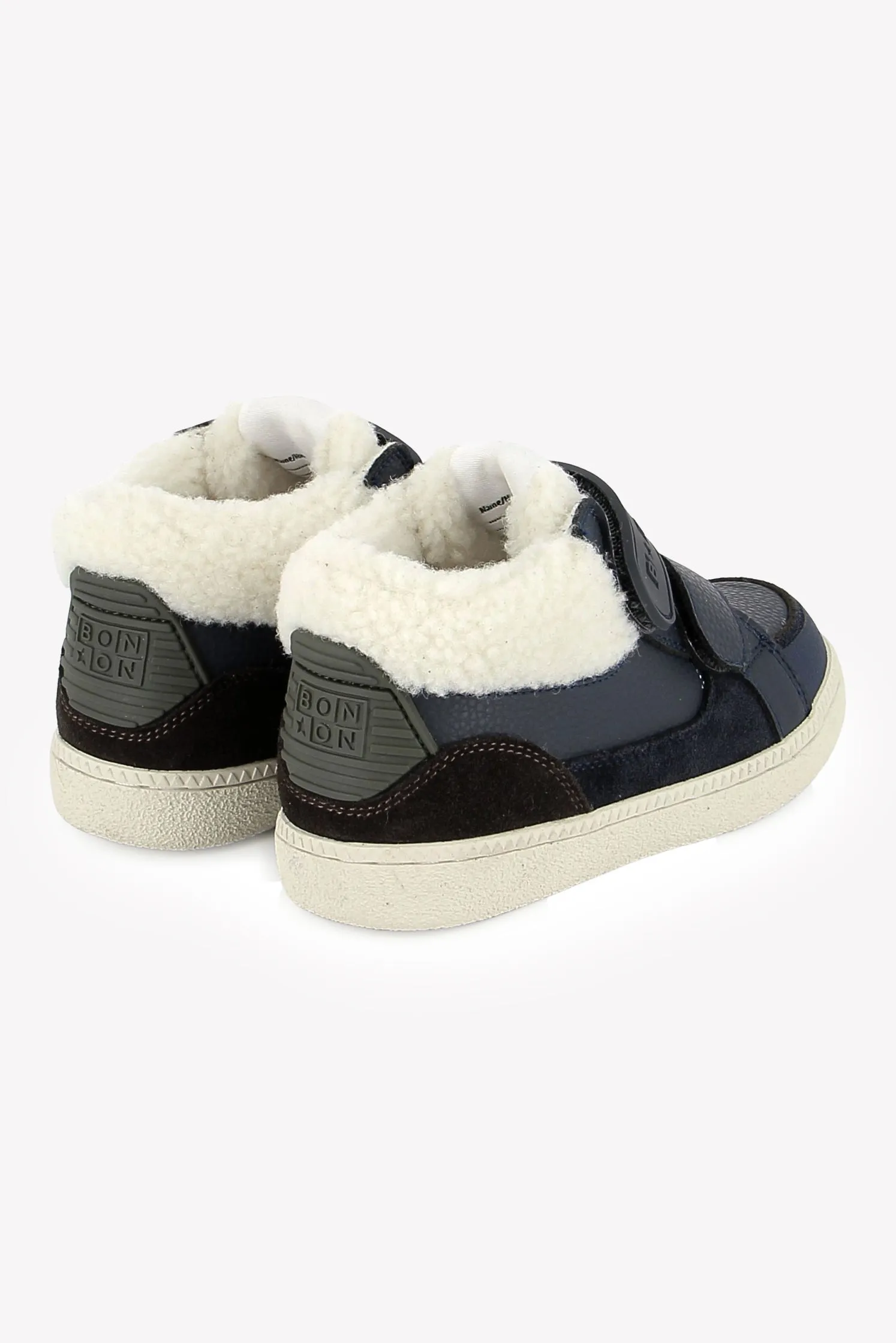 Bonton Kix Hi Fourrure sneakers marineblå str 26 varm