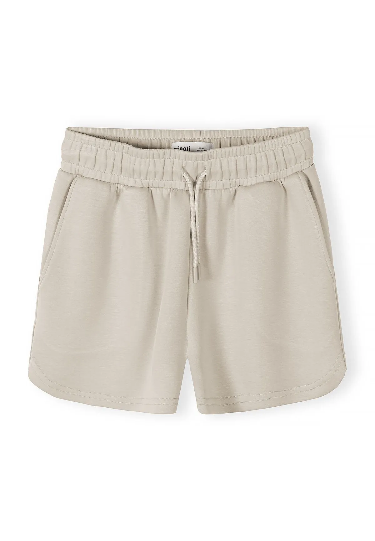 Minoti 44981 sweatshirt shorts sæt beige til kvinder