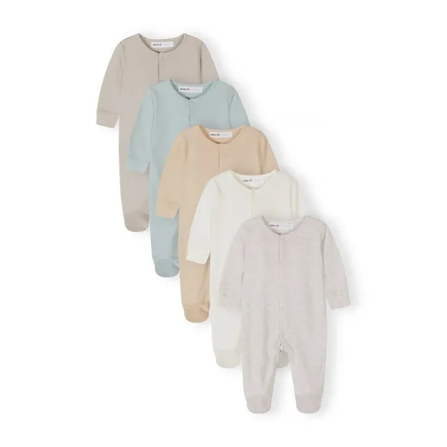 Minoti 44530 sparkedragt 5-pak beige med fødder