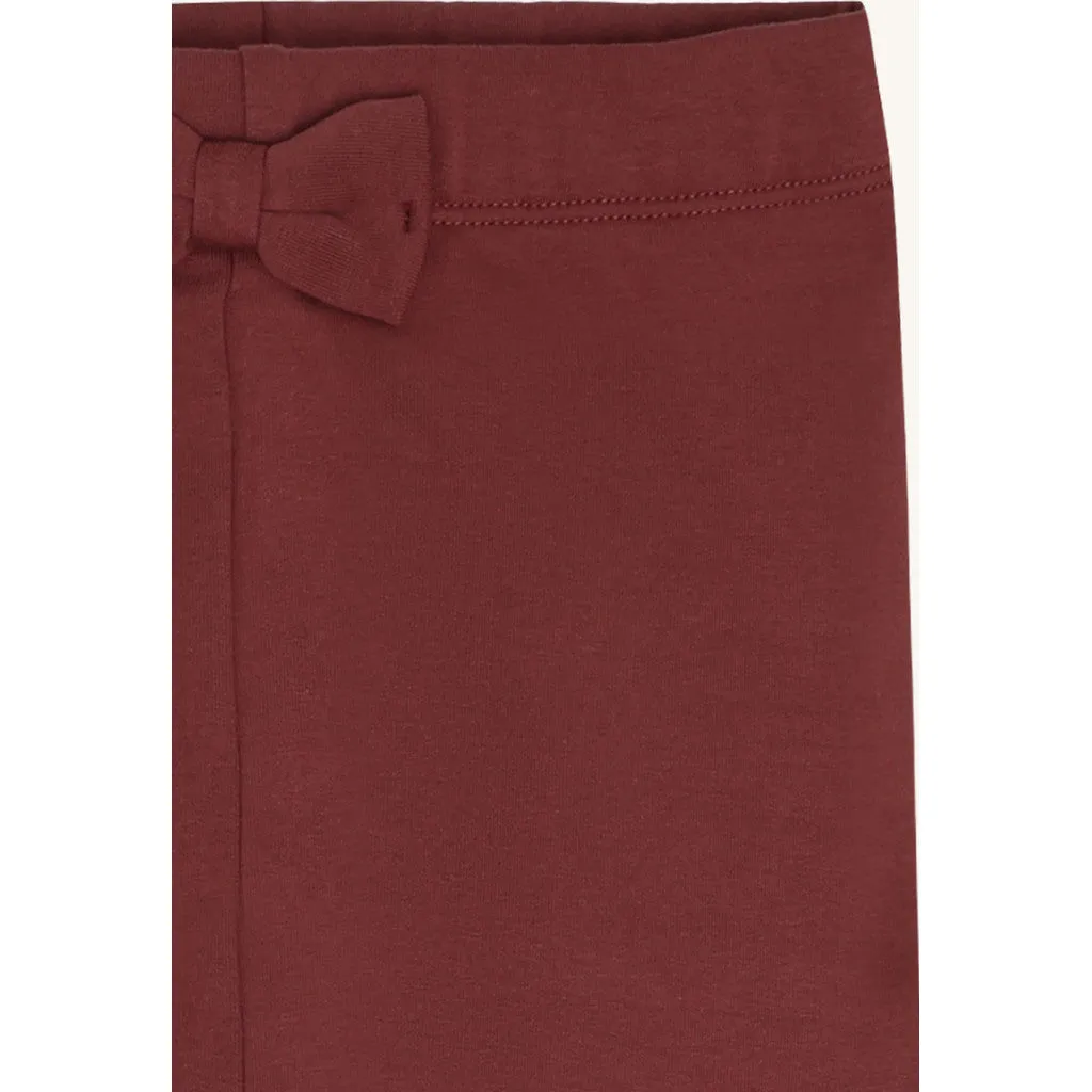 Hust & Claire HCLisa brushed leggings Maroon børstet bomuld