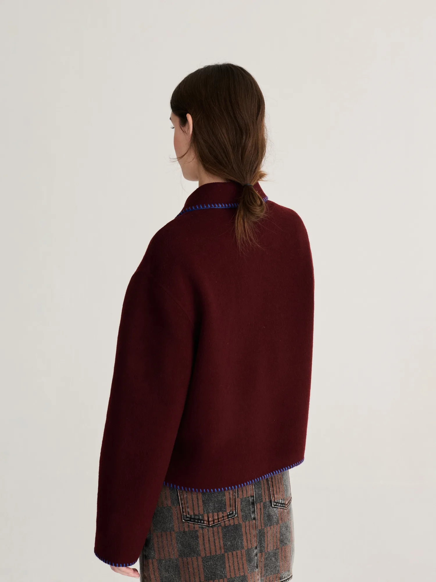 Bobo Choses All About Monsters uldjakke bordeaux XS