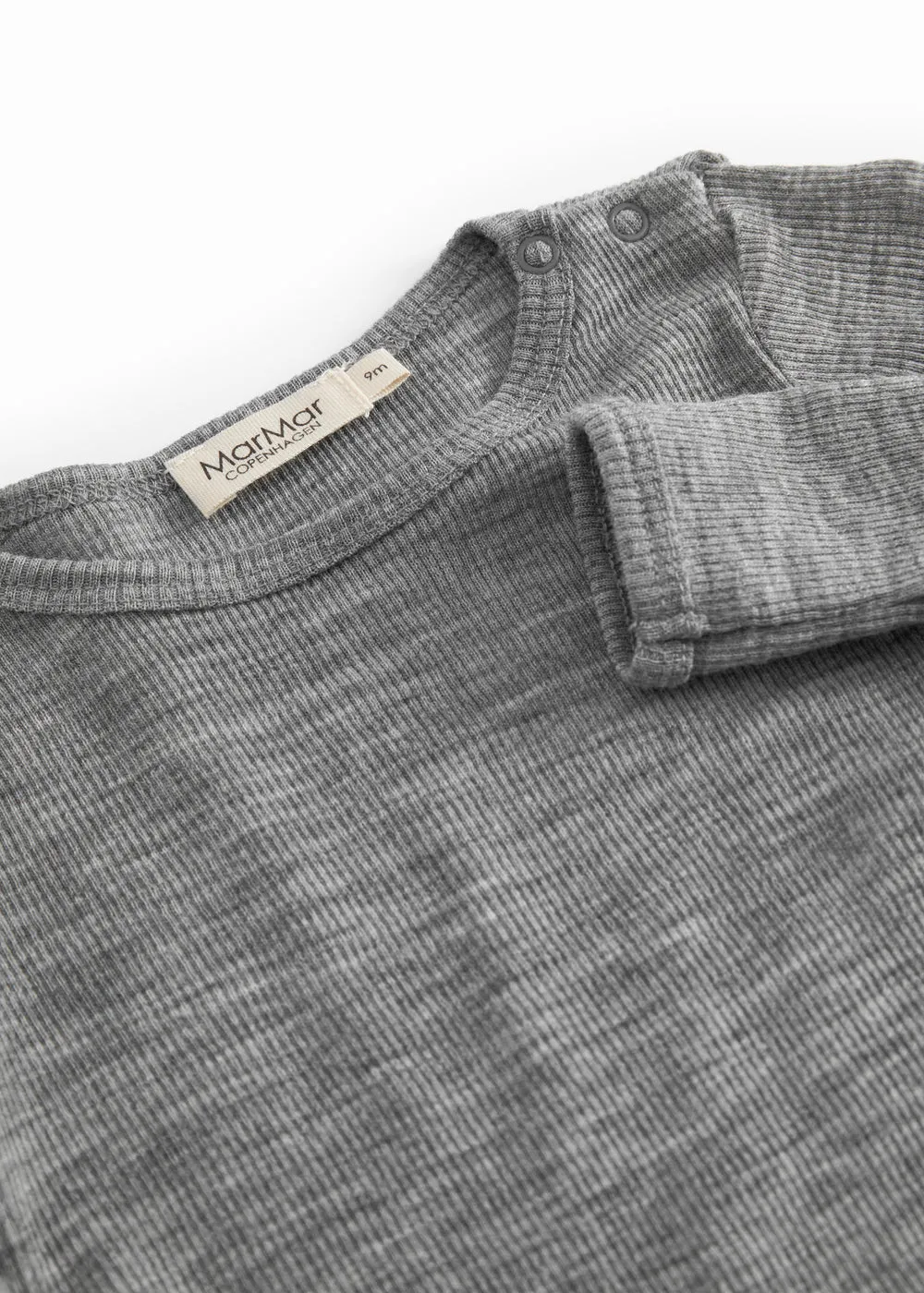 MarMar Bense bodystocking Grey Melange uld rib