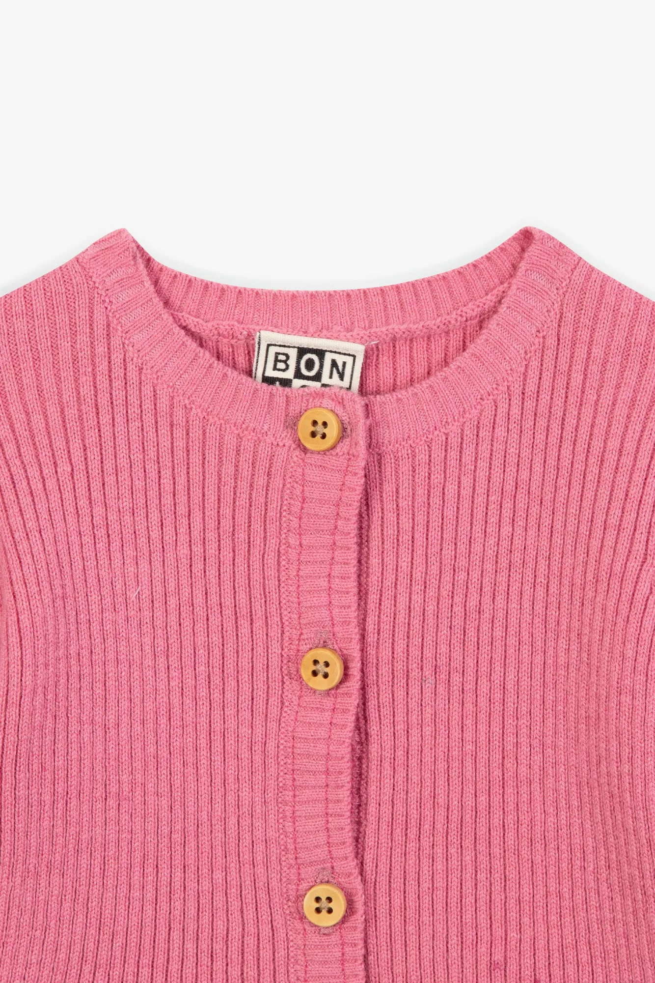Bonton Lotta cardigan pinkyee – merinould og bomuld