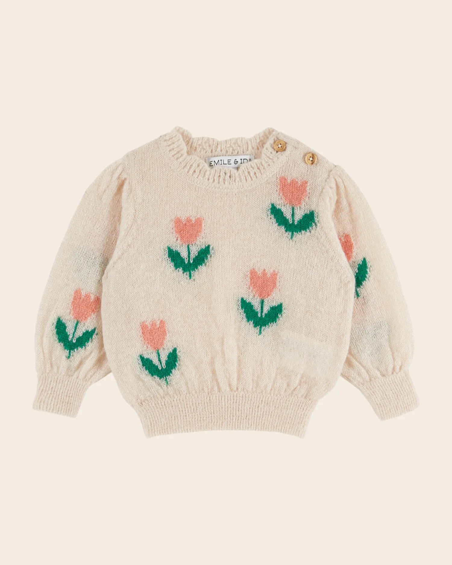 Emile et Ida Tulipe striktrøje rose mohair